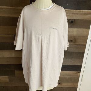 Columbia Sportswear Basic Embroidered Spellout T Shirt Mens Xl‎ Tan/Brown